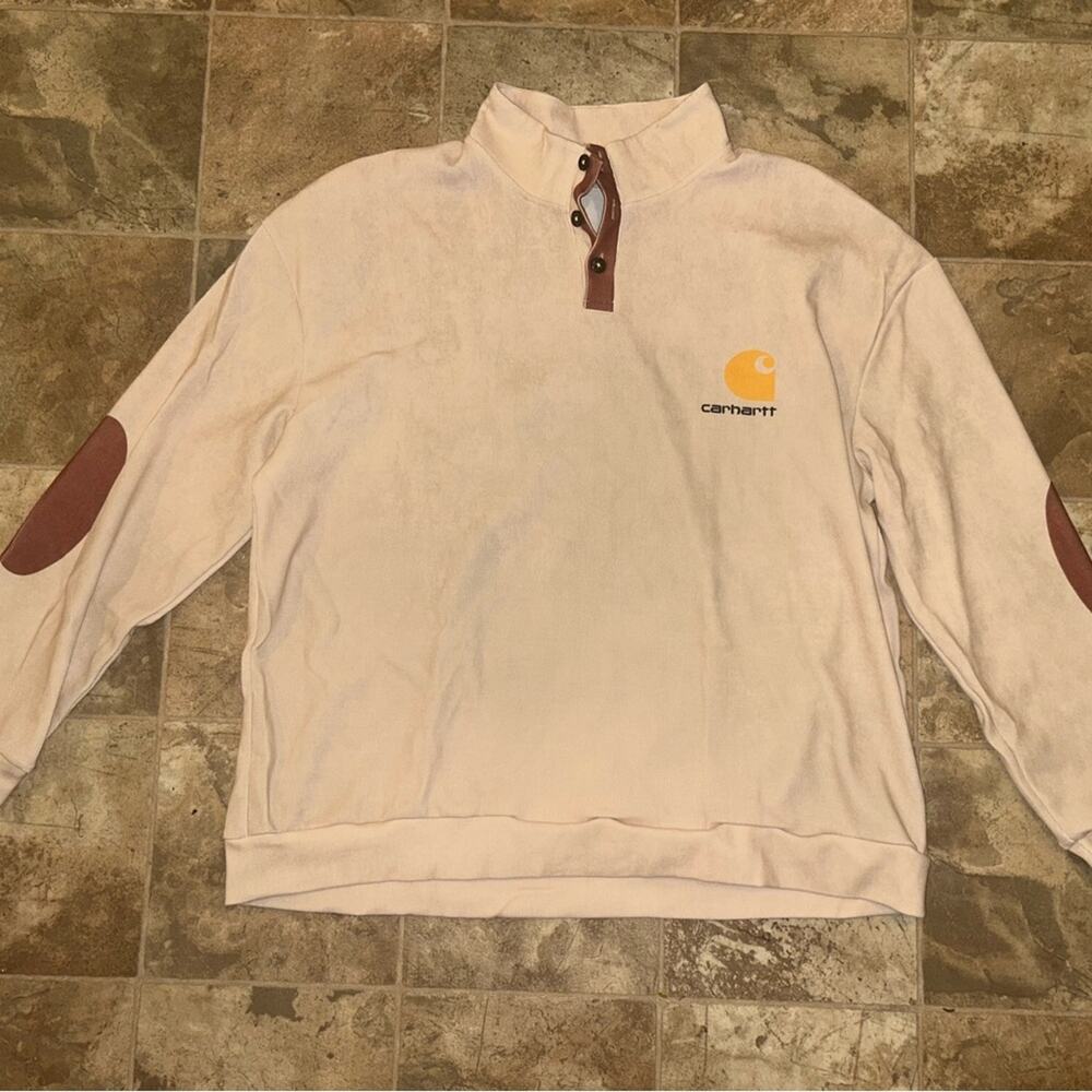 Carhartt Men's Beige Pull over Sweater Size XL